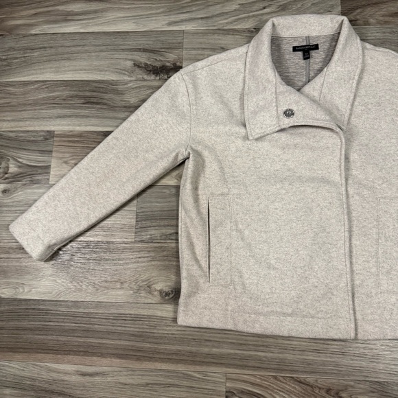 Banana Republic Melton Moto Jacket in Oatmeal Size Small - Picture 3 of 8